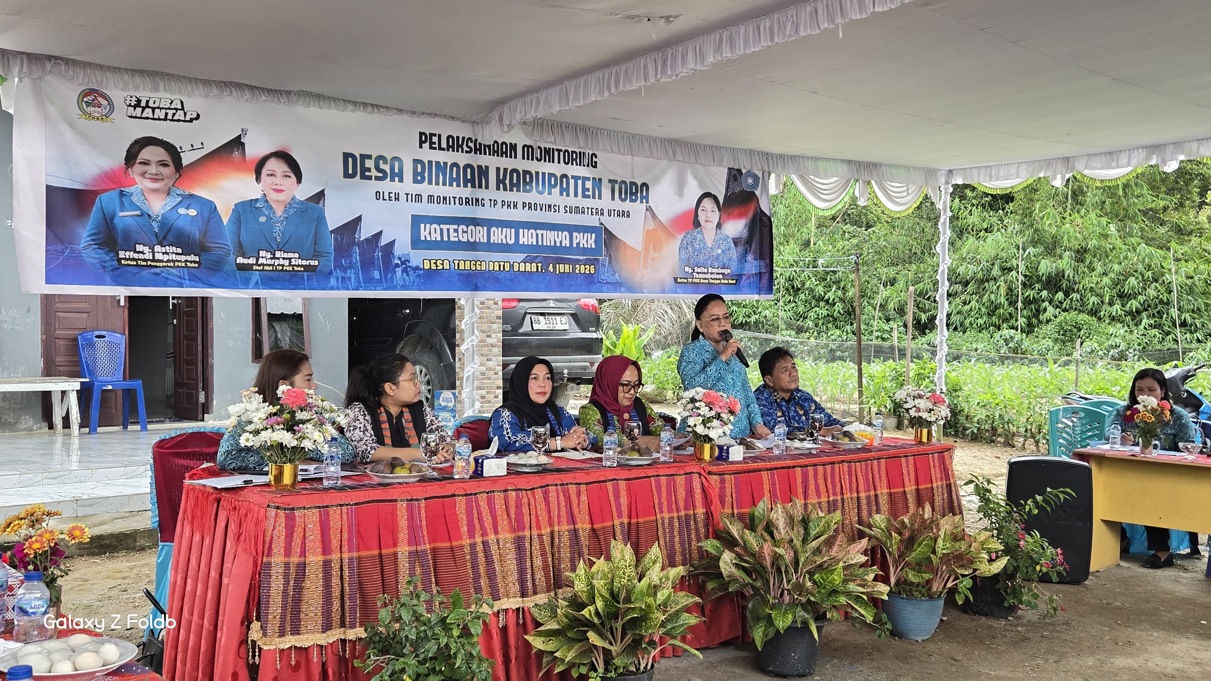Pelaksanaan Monitoring Desa Binaan Kabupaten Toba oleh Tim Provsu Kategori UP2K PKK